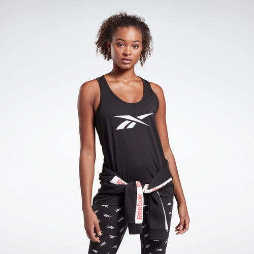 Reebok Apparel Women Training Essentials Graphic Tank Top BLACK