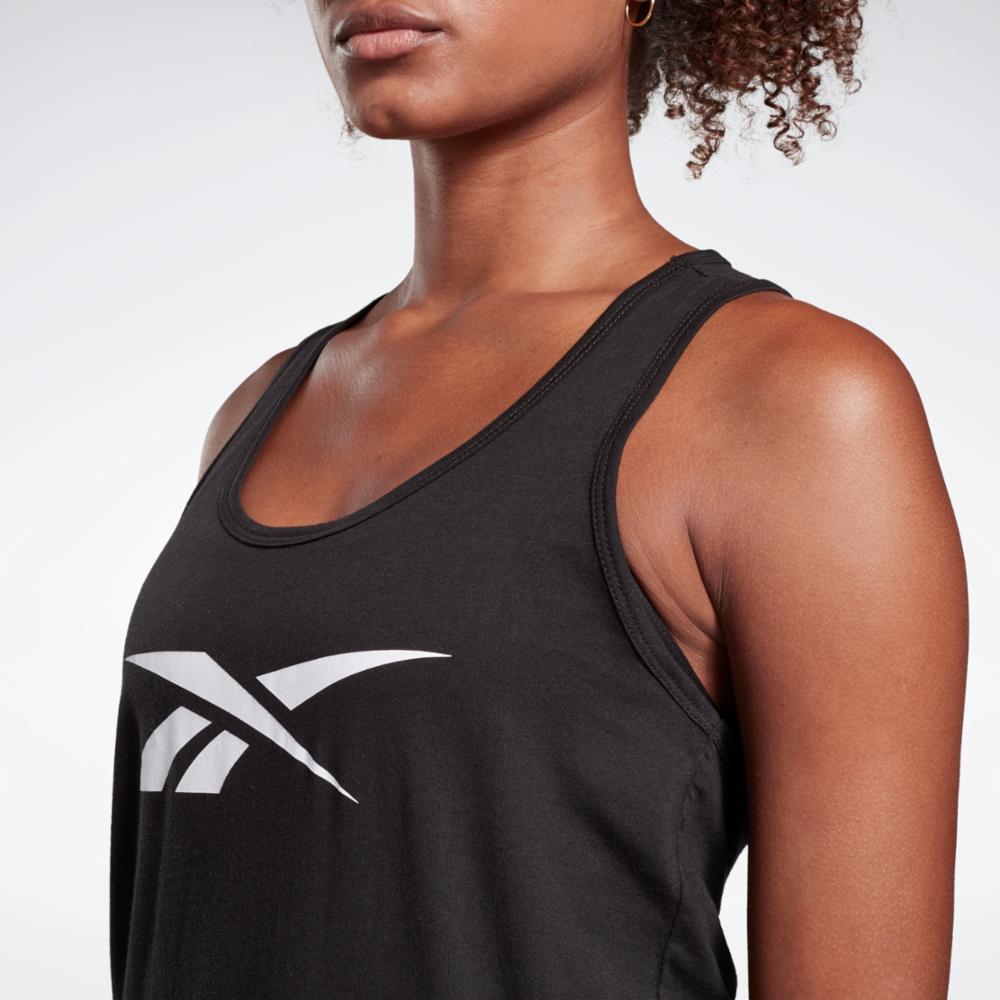 Reebok Apparel Women Training Essentials Graphic Tank Top BLACK