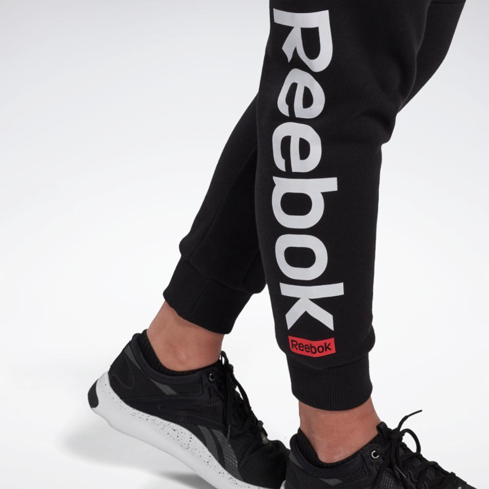 Reebok Apparel Women Linear Logo Sweat Pants BLACK