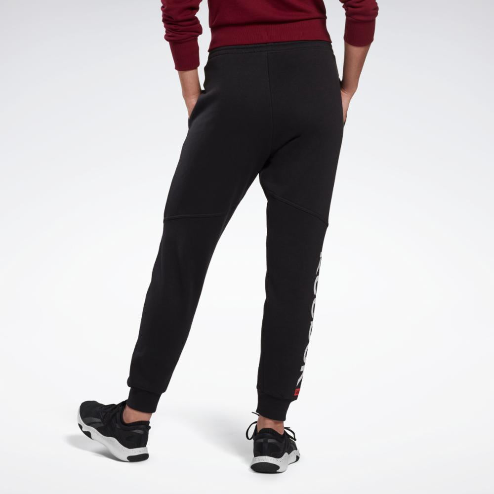 Reebok Apparel Women Linear Logo Sweat Pants BLACK