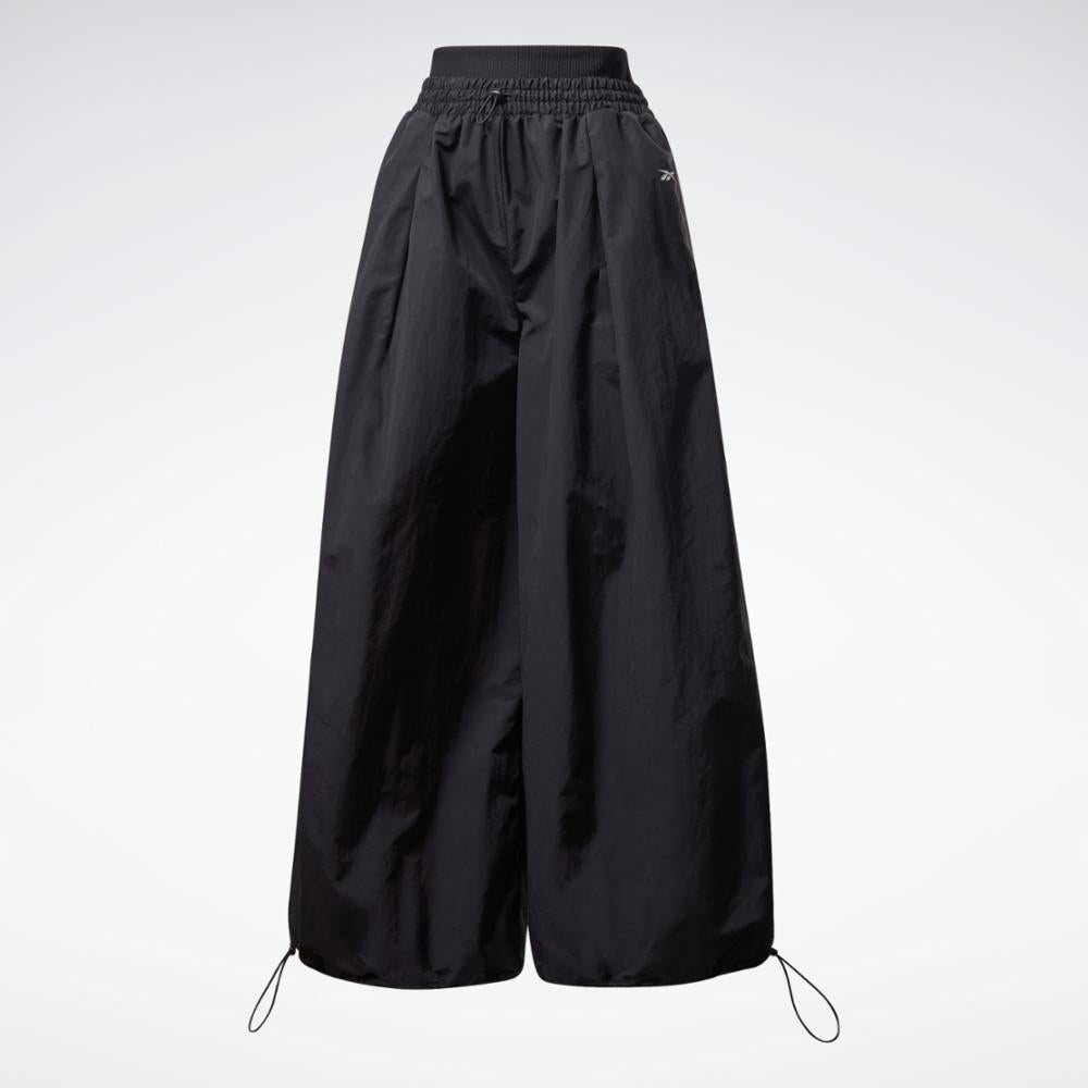 Reebok Apparel Women Wide Leg Woven Pants BLACK