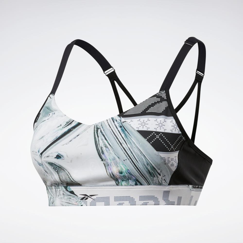 Reebok Apparel Women Medium Impact Strappy Bra GLAPNK