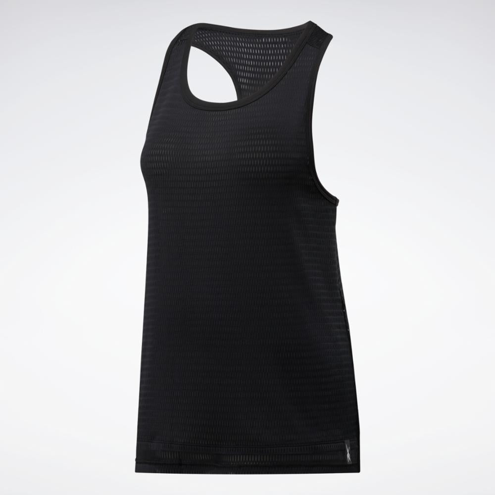 Reebok Apparel Women Perforated Tank Top BLACK