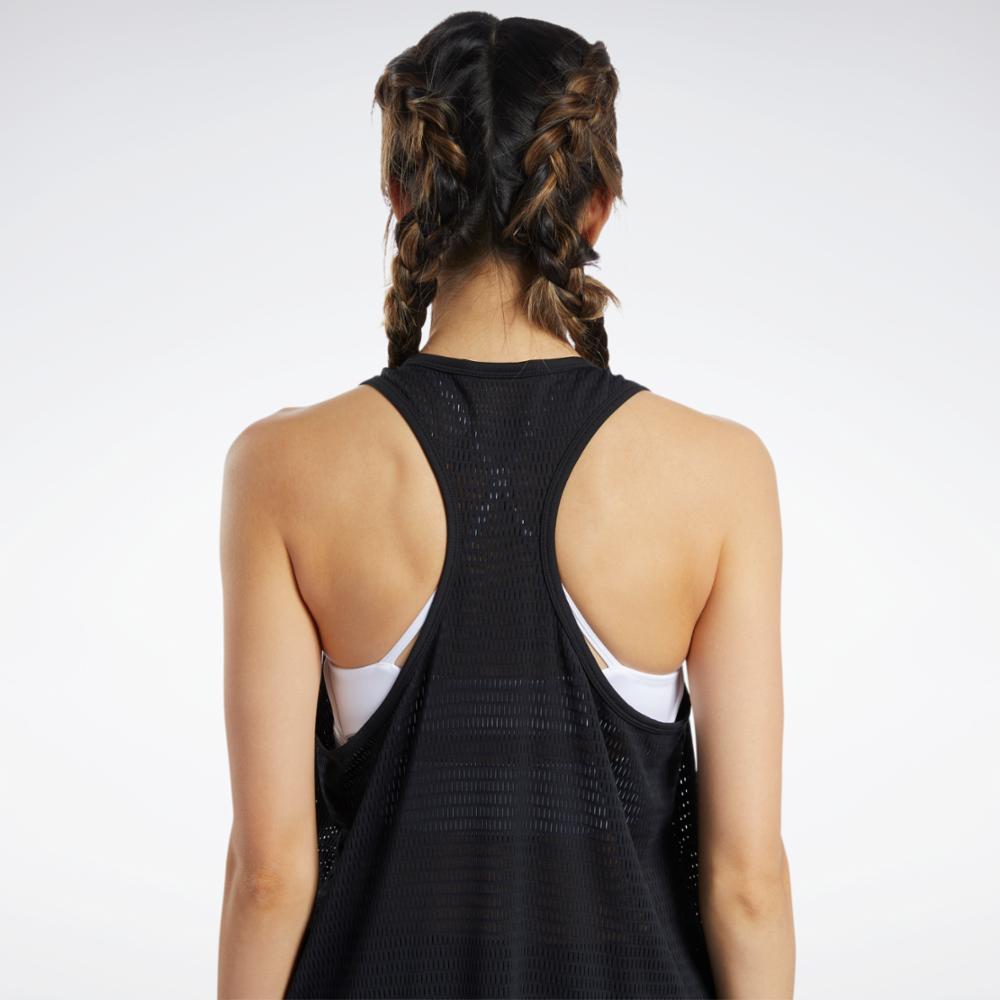 Reebok Apparel Women Perforated Tank Top BLACK