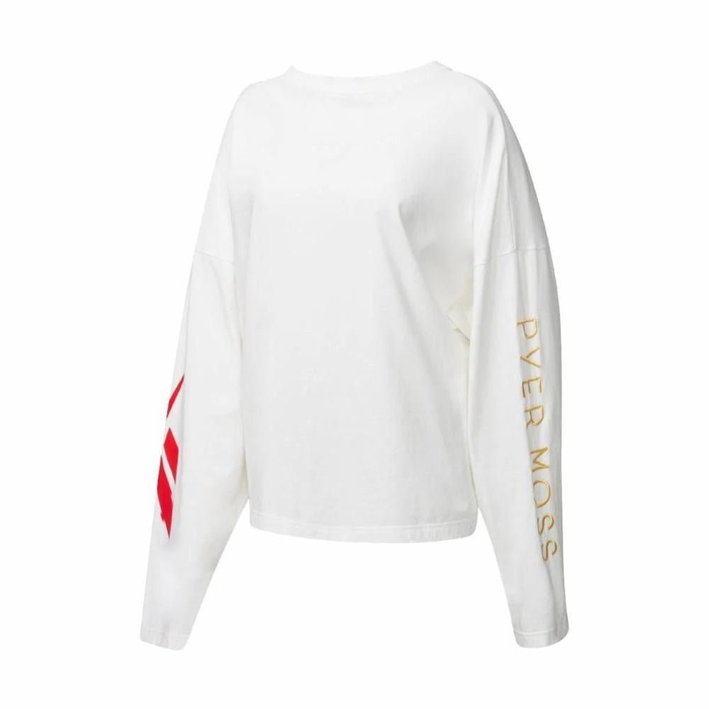 Reebok Apparel Men Reebok x Pyer Moss Long Sleeve T-Shirt WHITE