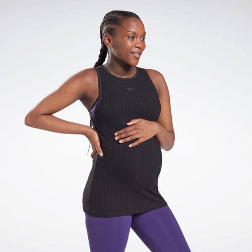 Reebok Apparel Women Reebok Maternity Tank Top BLACK