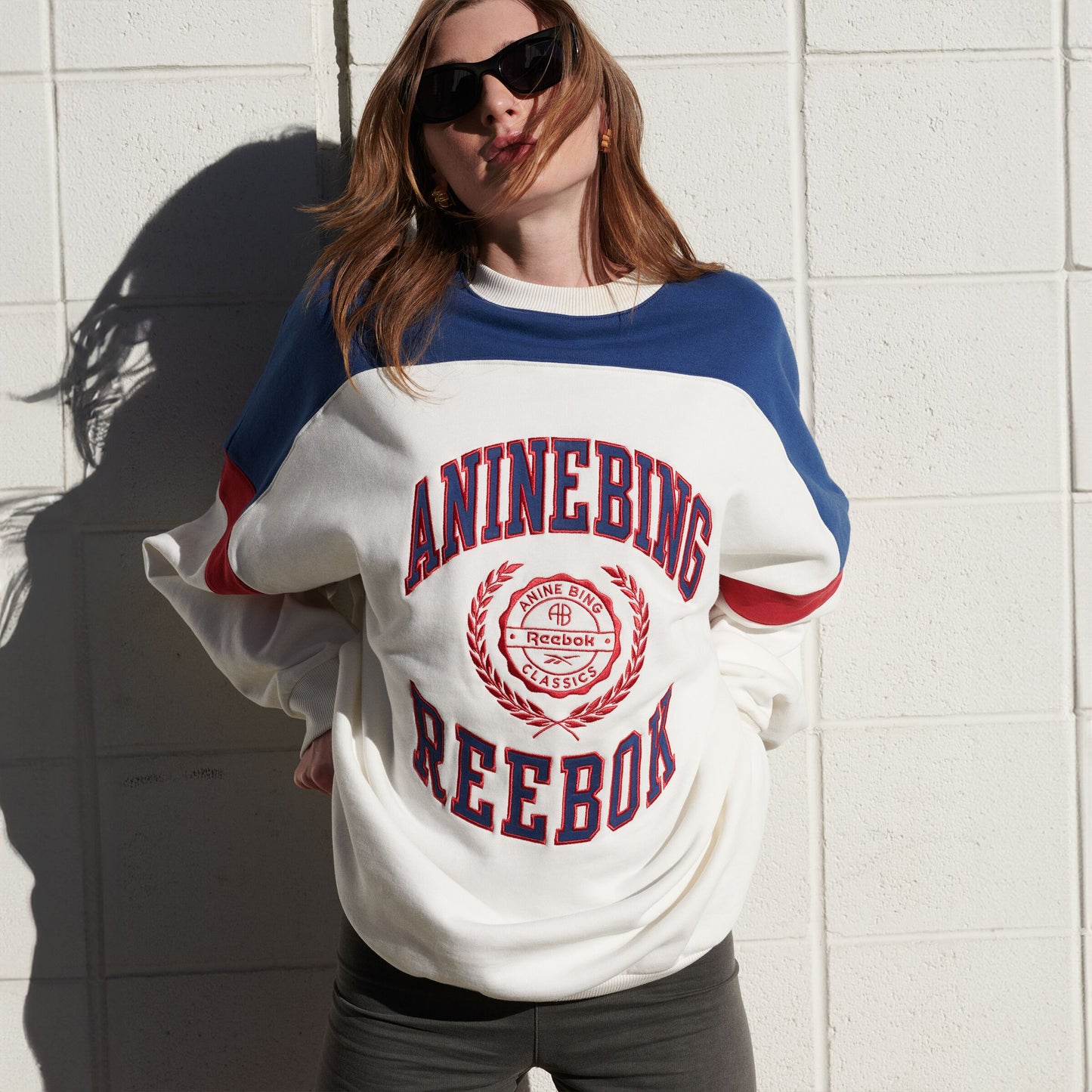 Reebok Apparel Women Reebok x ANINE BING Oversized Crew CHALK