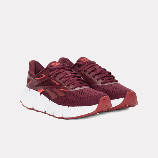 REEBOK FOOTWEAR WOMEN Zig Dynamica 6 Shoes BLACK CHERRY/RETRO RED/LUXE GR