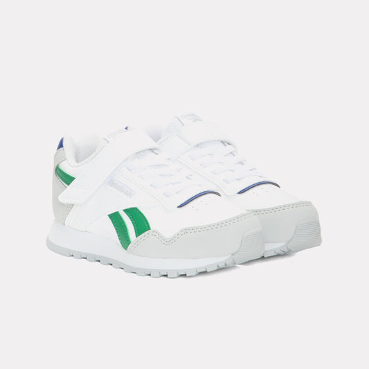 REEBOK FOOTWEAR KIDS Reebok Glide Elastic Lace & Top Strap Shoes WHITE/GREY1/CLASSICCOBALT