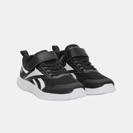 REEBOK FOOTWEAR KIDS Rush Runner Shoes – Pre-School BLACK/BLACK/WHITE