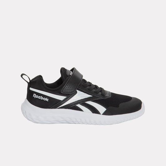 REEBOK FOOTWEAR KIDS Rush Runner Shoes – Pre-School BLACK/BLACK/WHITE