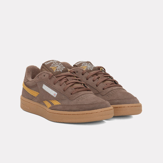 REEBOK FOOTWEAR UNISEX Club C Revenge Shoes SIMPLEBROWN/TROPHYGOLD/GUM