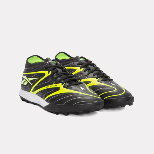 REEBOK FOOTWEAR UNISEX Sidewinder 26 Pro Turf Soccer Shoes BLACK/DIGITAL LIME/WHITE