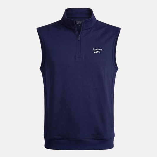 REEBOK APPAREL MEN Golf Quarter-Zip Vest VECTOR NAVY