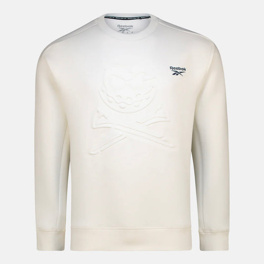 REEBOK APPAREL MEN Golf Crewneck Sweatshirt CHALK