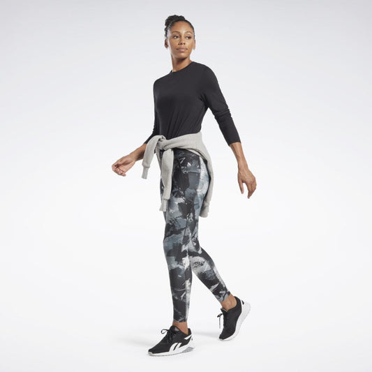 Reebok Apparel Women Activchill+Dreamblend Long Sleeve T-Shirt BLACK