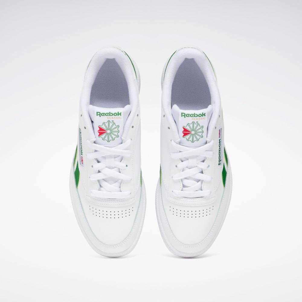 Reebok Footwear Men CLUB C REVENGE FTWR WHT/GLEN GREEN/FTWR WHT