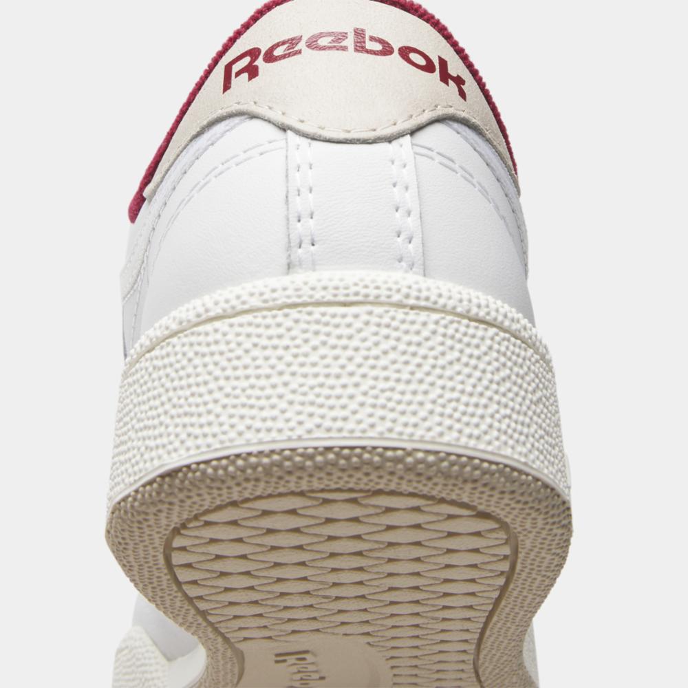 Reebok Footwear Men Club C 85 Shoes FTWR WHT/STUCCO/CL MAROON