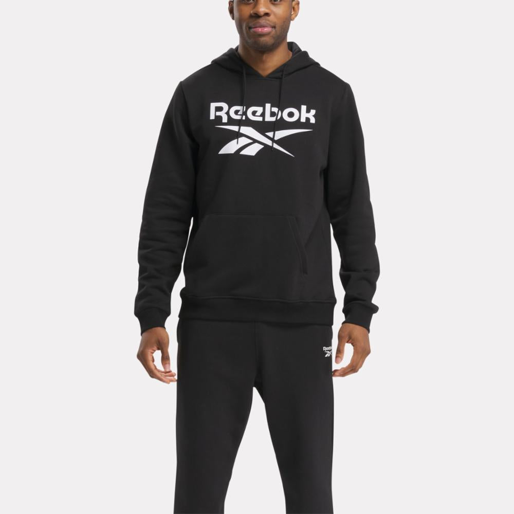 Reebok Apparel Men Reebok Identity Big Stacked Logo T-Shirt BLACK