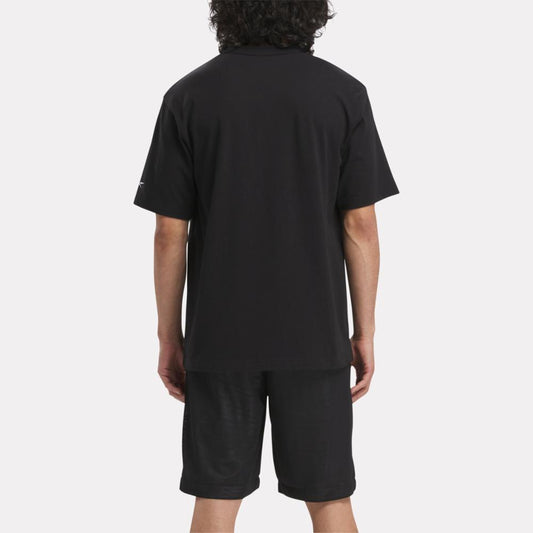 Reebok Apparel Men Basketball Pump Graphic T-Shirt BLACK