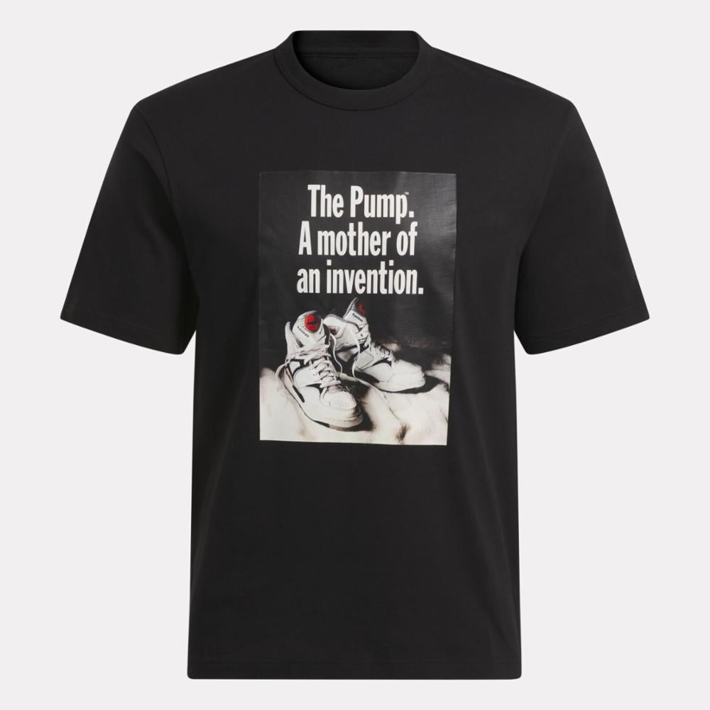 Reebok Apparel Men Basketball Pump Graphic T-Shirt BLACK