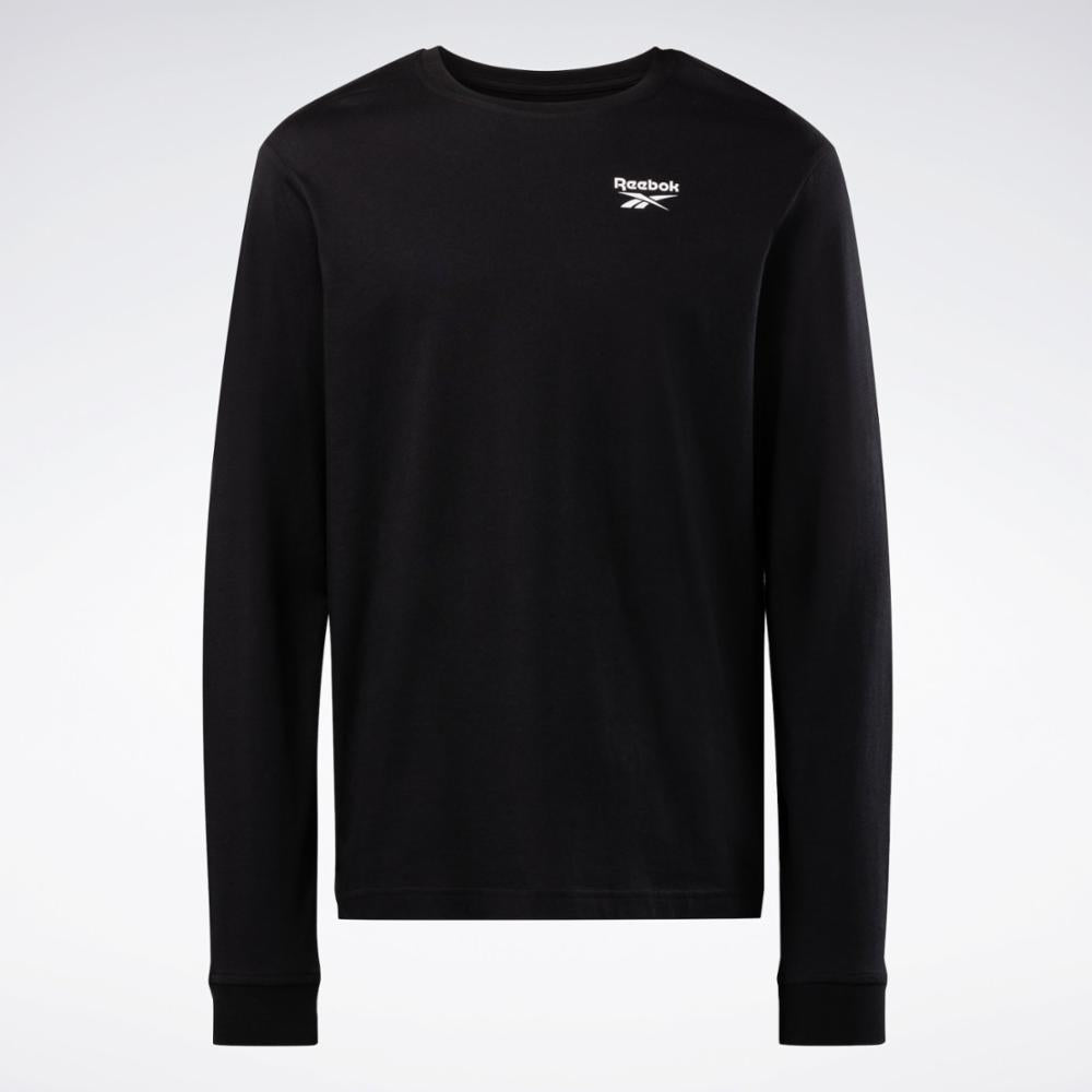 Reebok Apparel Men Reebok Identity Long-Sleeve T-Shirt BLACK