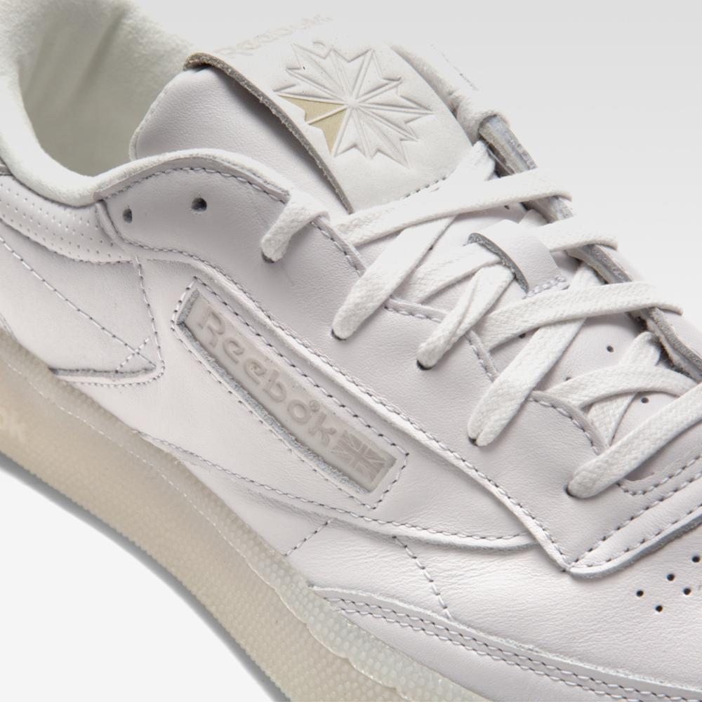 Reebok Footwear Men Club C 85 PL Shoes FTWWHT/GOLDMT/PURGRY