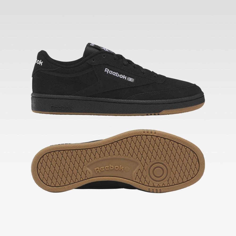Reebok Footwear Men Club C 85 Shoes CBLACK/FTWWHT/RBKLE3