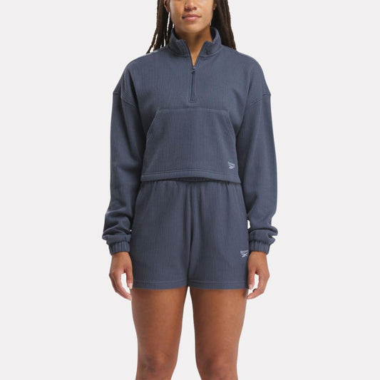 Reebok Apparel Women Classics Wardrobe Essentials Waffle Cover-Up EACOBL