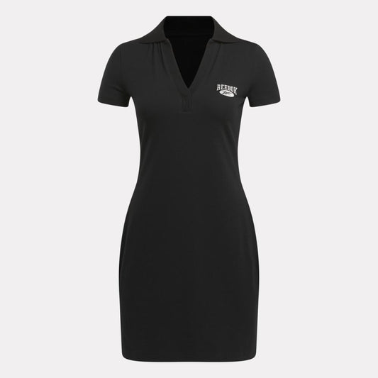Reebok Apparel Women Classics Archive Essentials Polo Dress BLACK