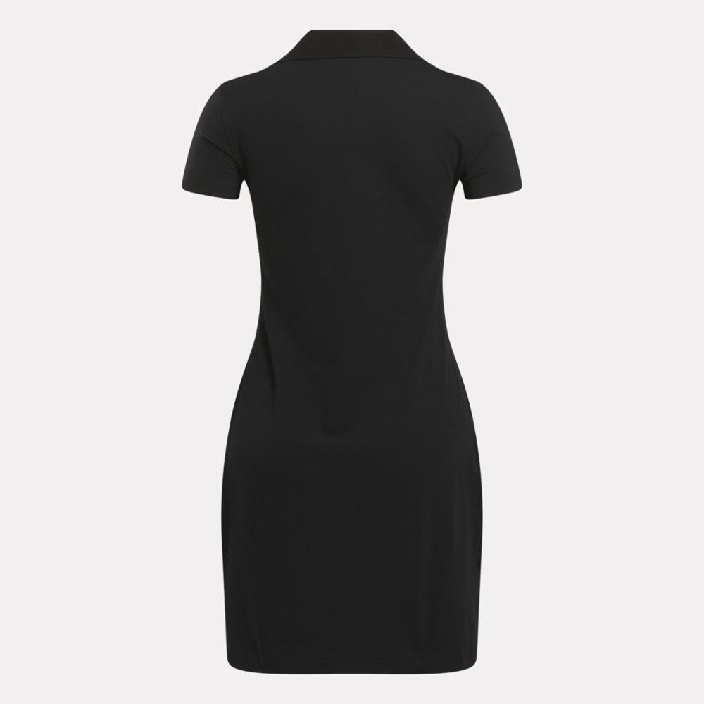 Reebok Apparel Women Classics Archive Essentials Polo Dress BLACK