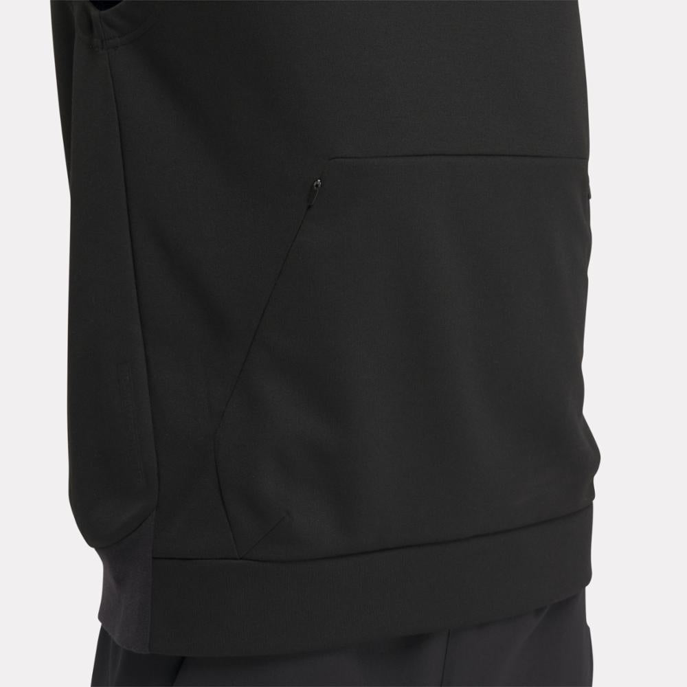 Reebok Apparel Men Strength Sleeveless Hoodie BLACK