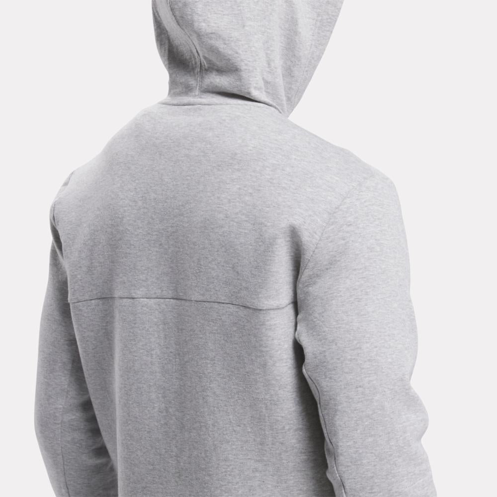 Reebok Apparel Men Active Collective Dreamblend Full-Zip Hoodie MGREYH