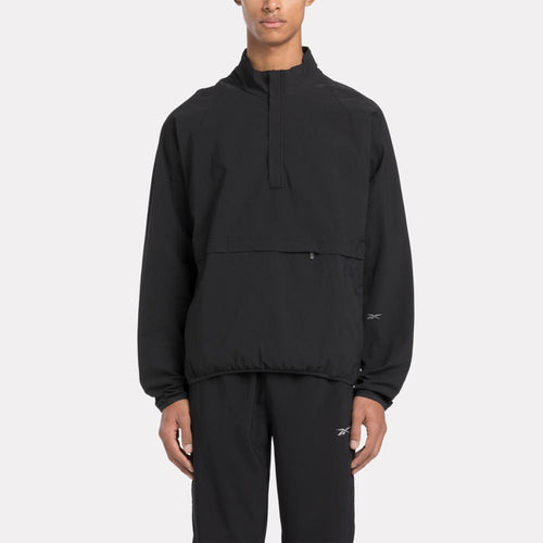 Reebok Apparel Men Active Collective Skystretch Woven Anorak BLACK