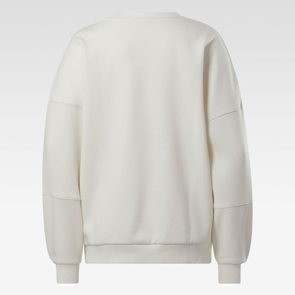 Reebok Apparel Women LUX OVERSIZED CREW CHALK