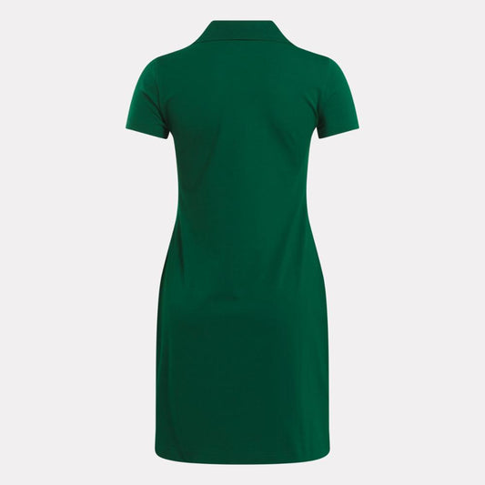 Reebok Apparel Women Classics Archive Essentials Polo Dress DRKGRN