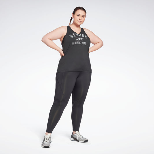 Reebok Apparel Women Workout Ready Pant Program High Rise Leggings (Plus Size) Nghblk