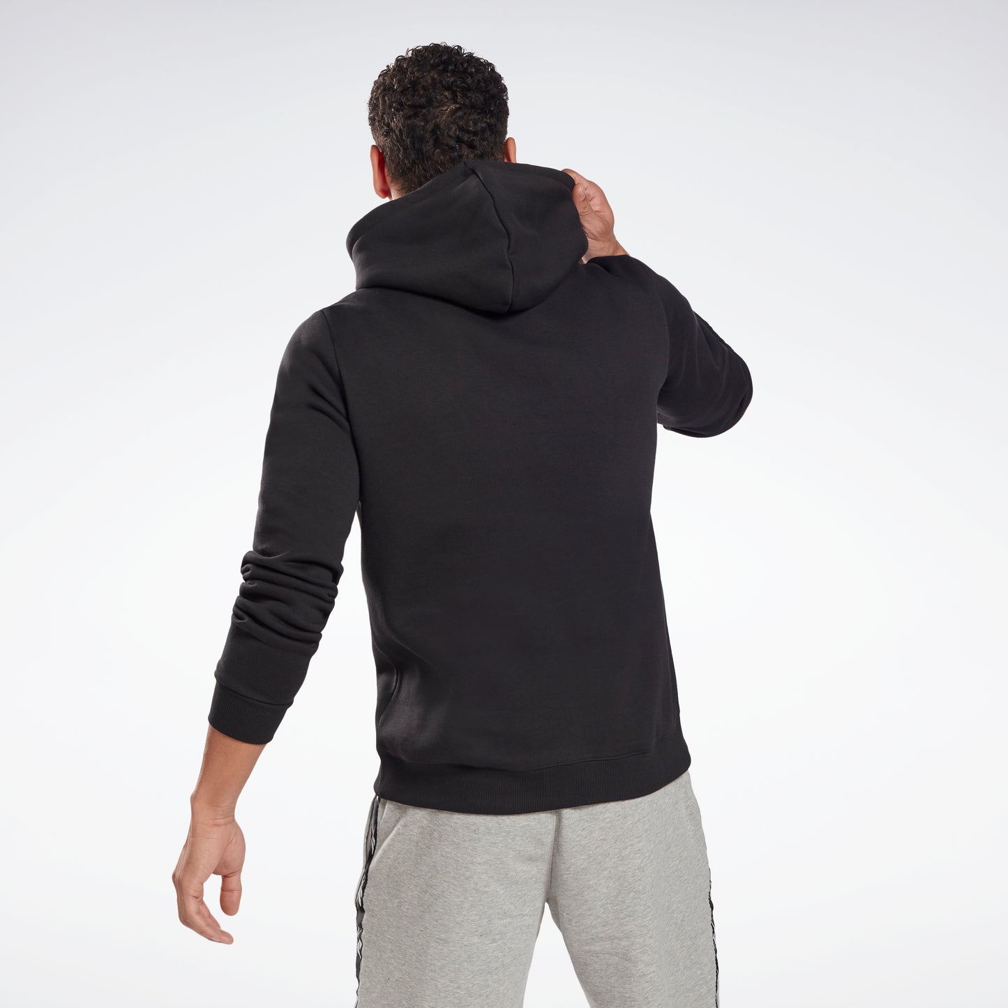 Reebok Apparel Men Reebok Identity Fleece Hoodie Black/White