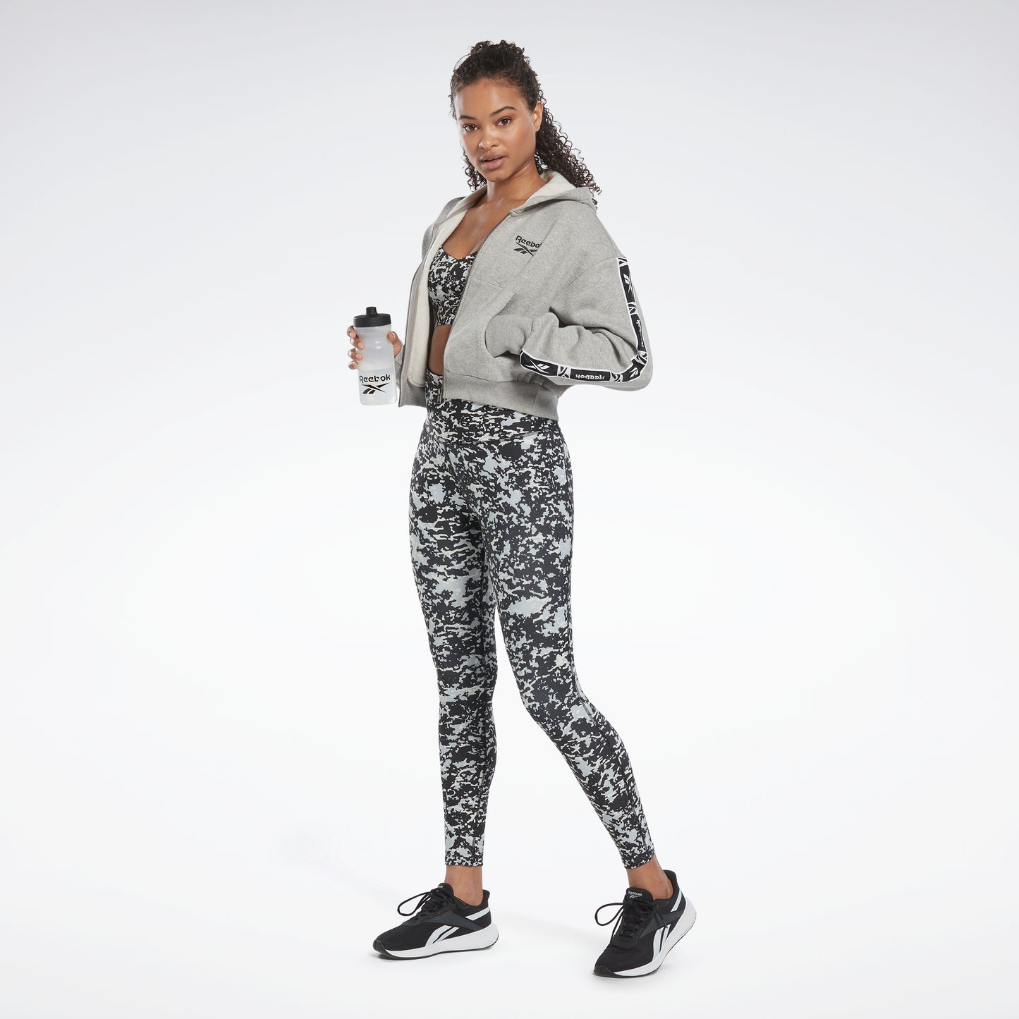 Reebok Apparel Women Lux 2.0 Speckle Modern Safari Leggings Black