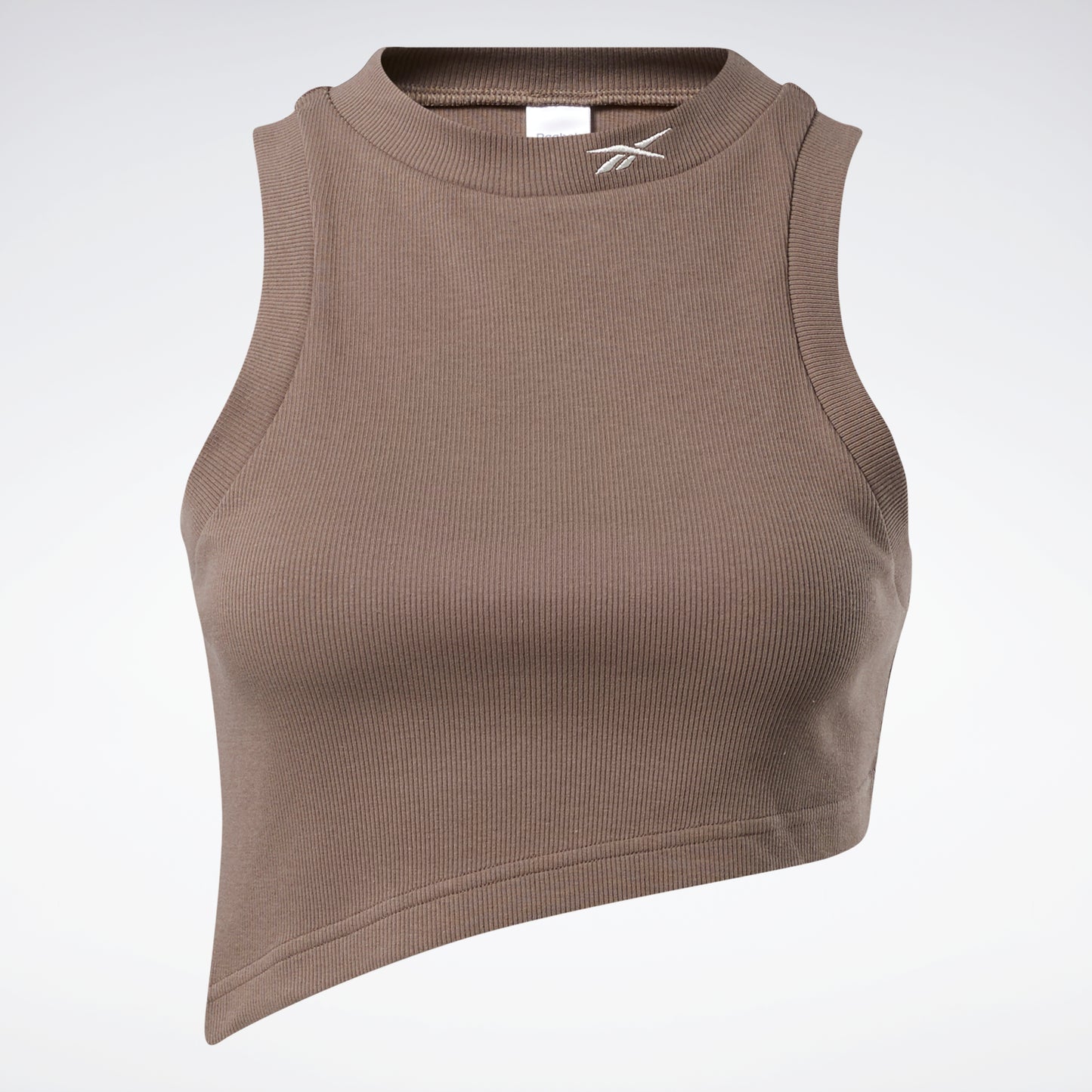Reebok Apparel Women Classics Cropped Ribbed Tank Top Trkgry