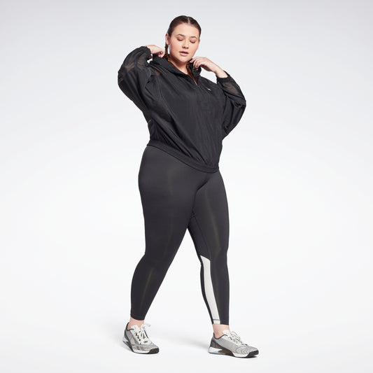 Reebok Apparel Women Workout Ready Vector Leggings (Plus Size) Nghblk