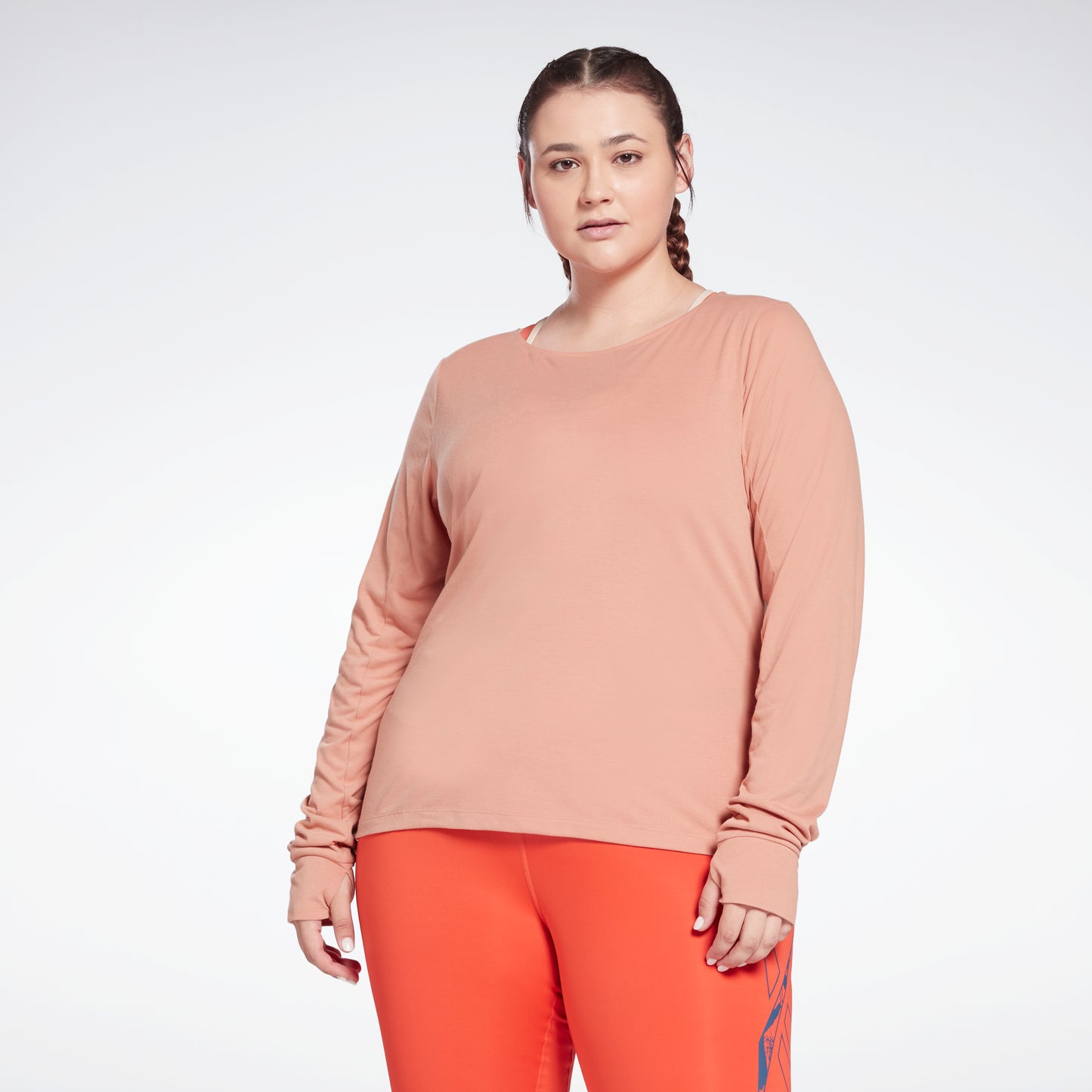 Reebok Apparel Women Workout Ready Supremium Long-Sleeve Top T-Long-Sleeve Top (Plus Size) Cancor