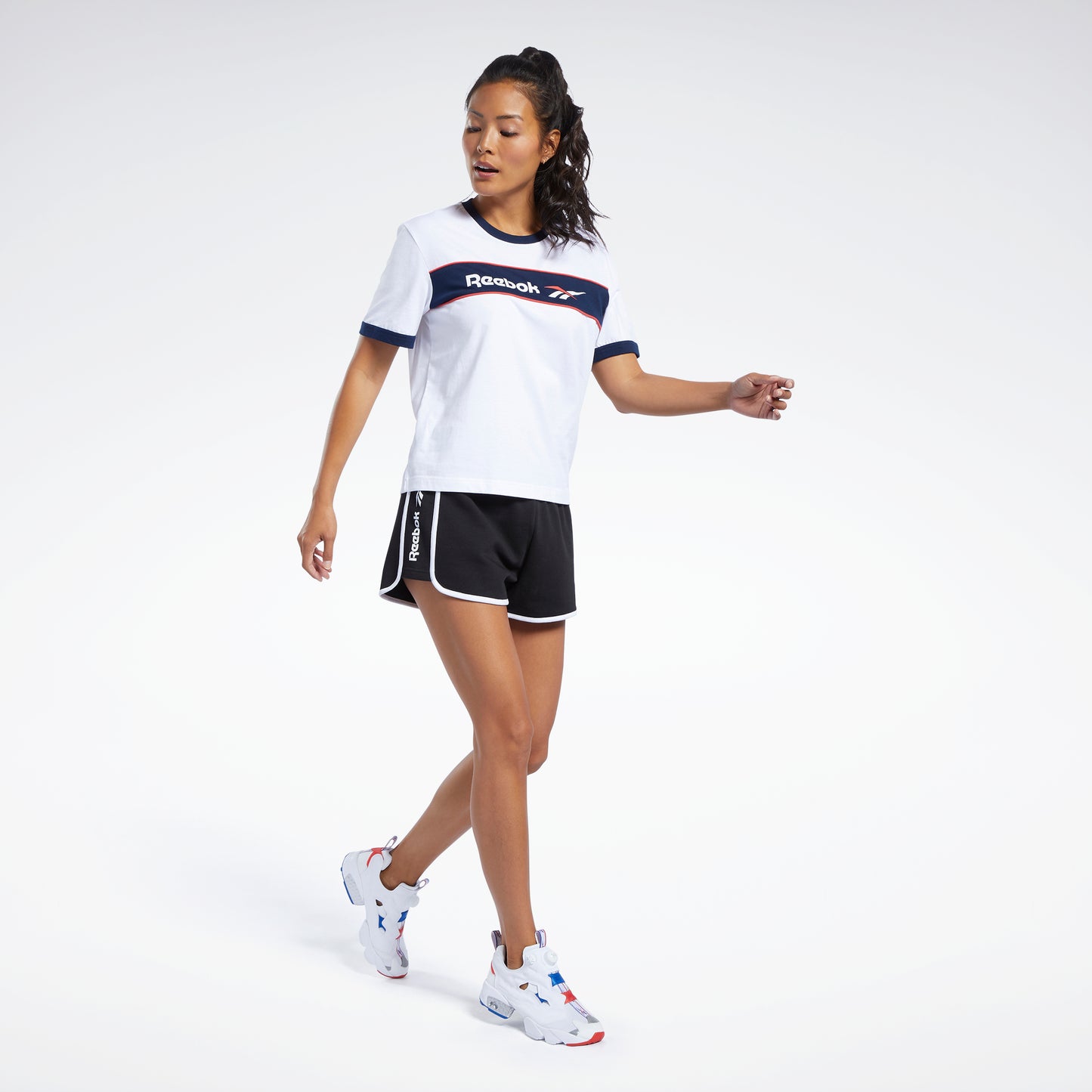 Reebok Apparel Women Classics Linear Shorts Black