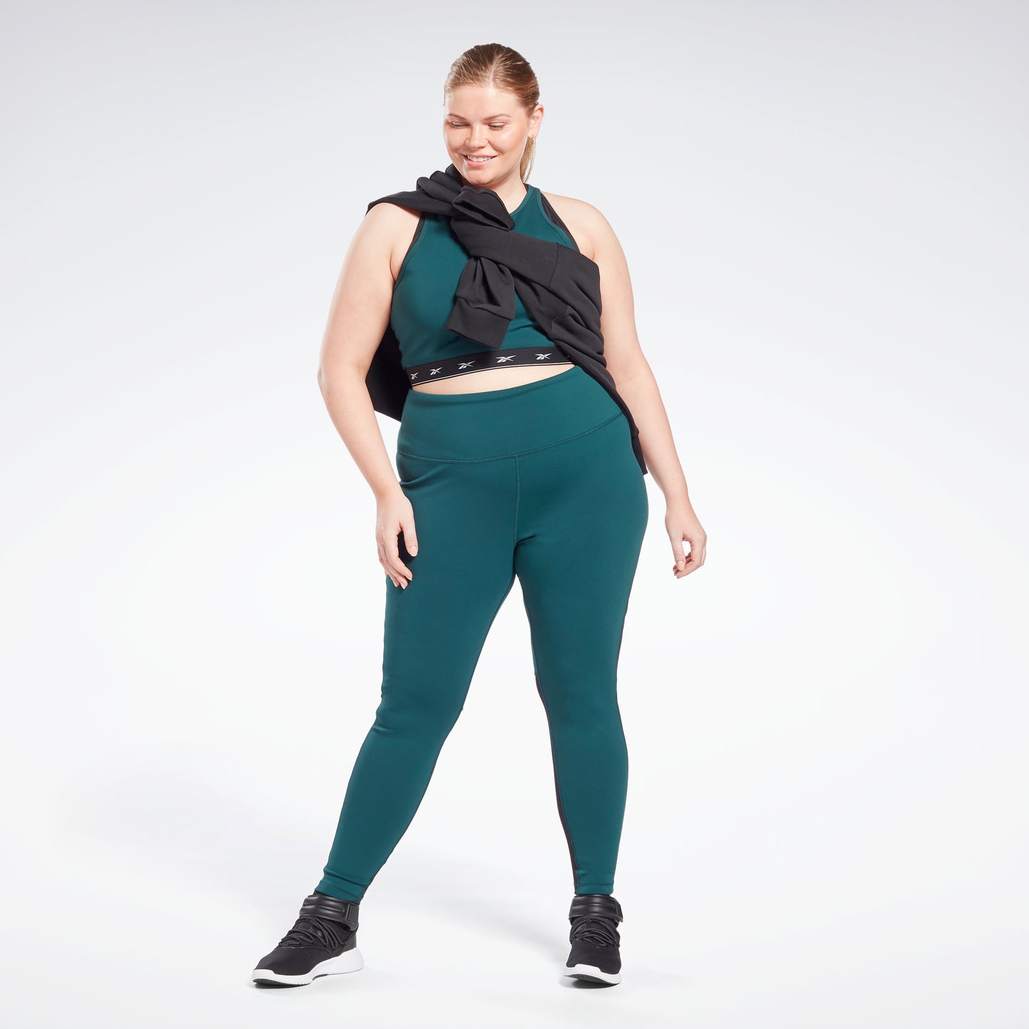 Reebok Apparel Women Beyond The Sweat Leggings (Plus Size) Forgrn