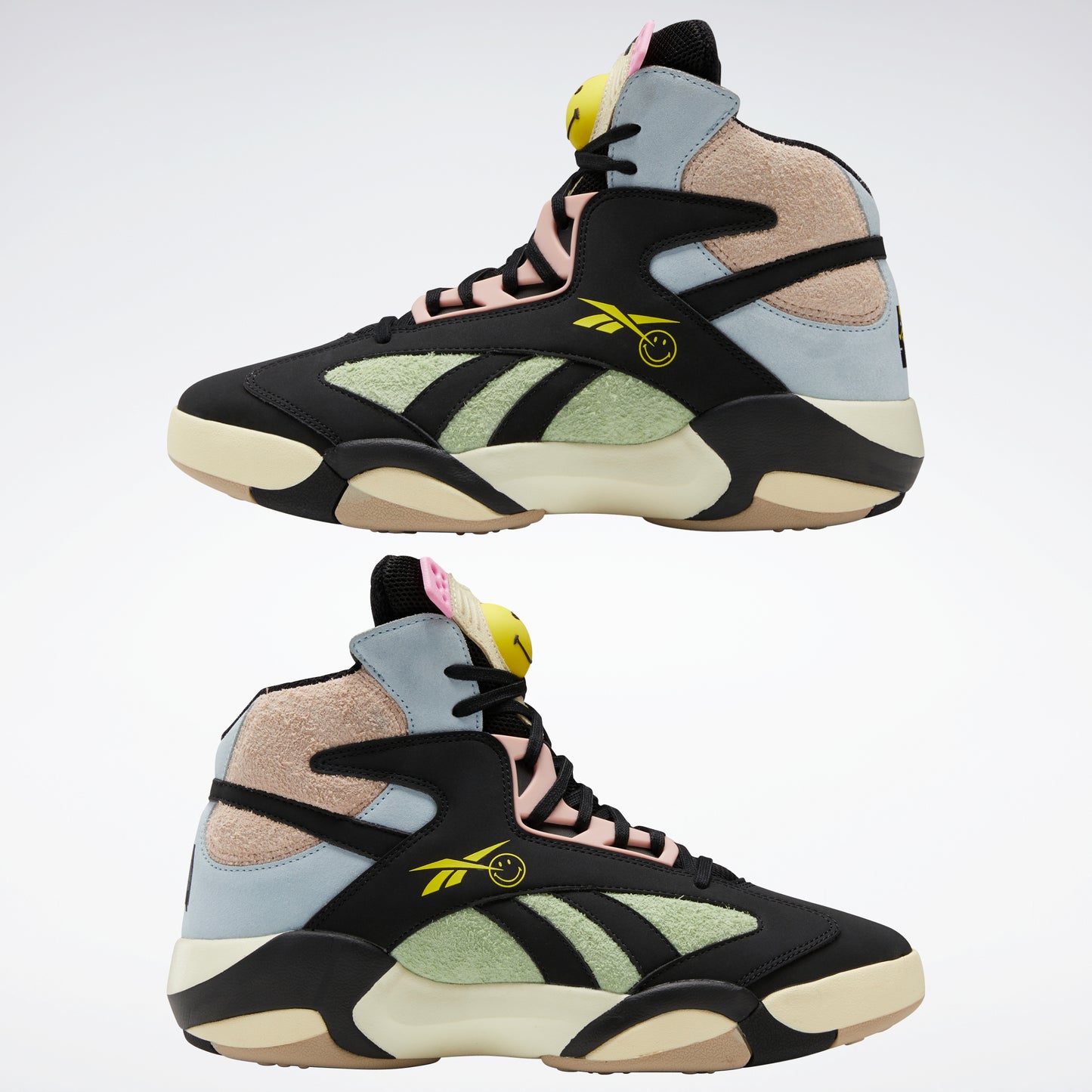 Reebok Footwear Men Smiley Shaq Attaq Shoes Cblack/Dreblu/Stiyel