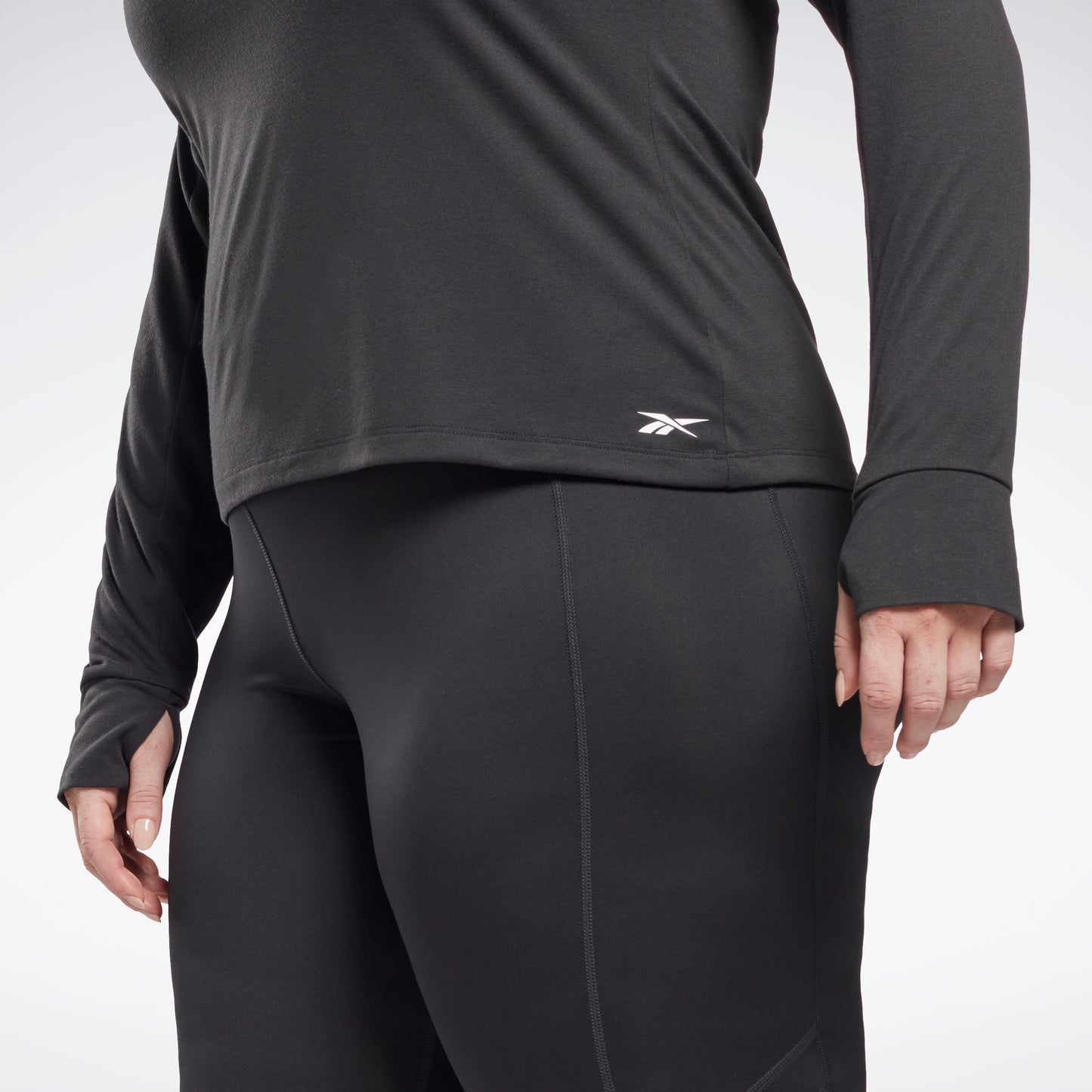 Reebok Apparel Women Workout Ready Supremium Long-Sleeve (Plus Size) Nghblk