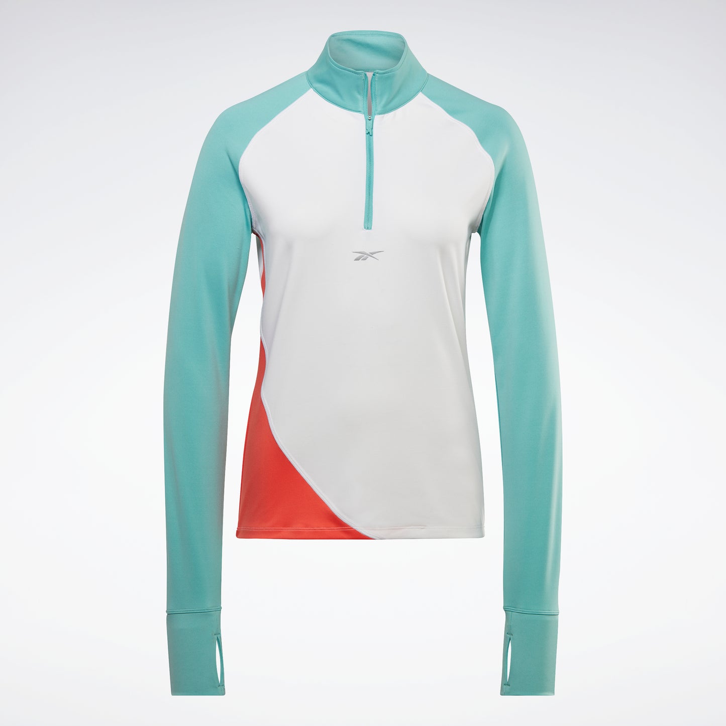 Reebok Apparel Women Running Quarter-Zip Sweatshirt White