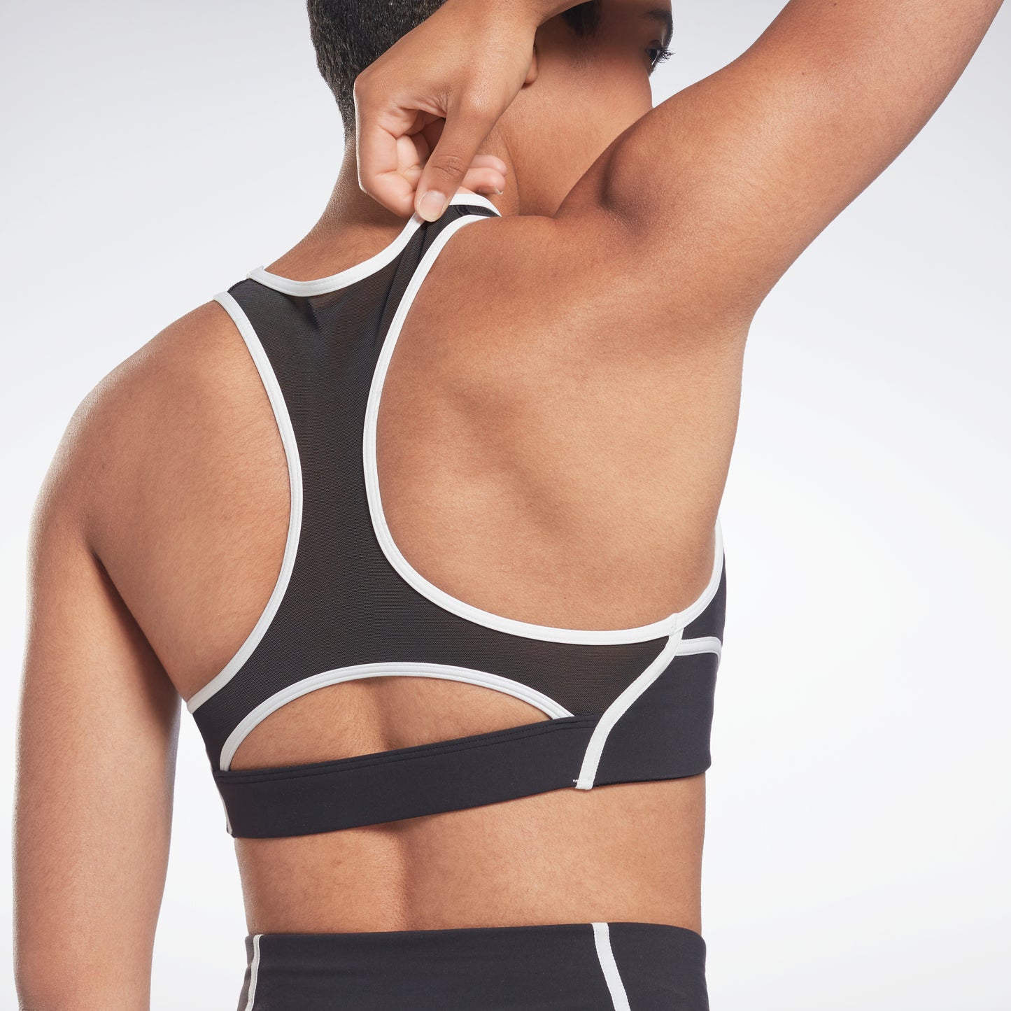 Reebok Apparel Women Lux Racer Colorblocked Padded Bra Black