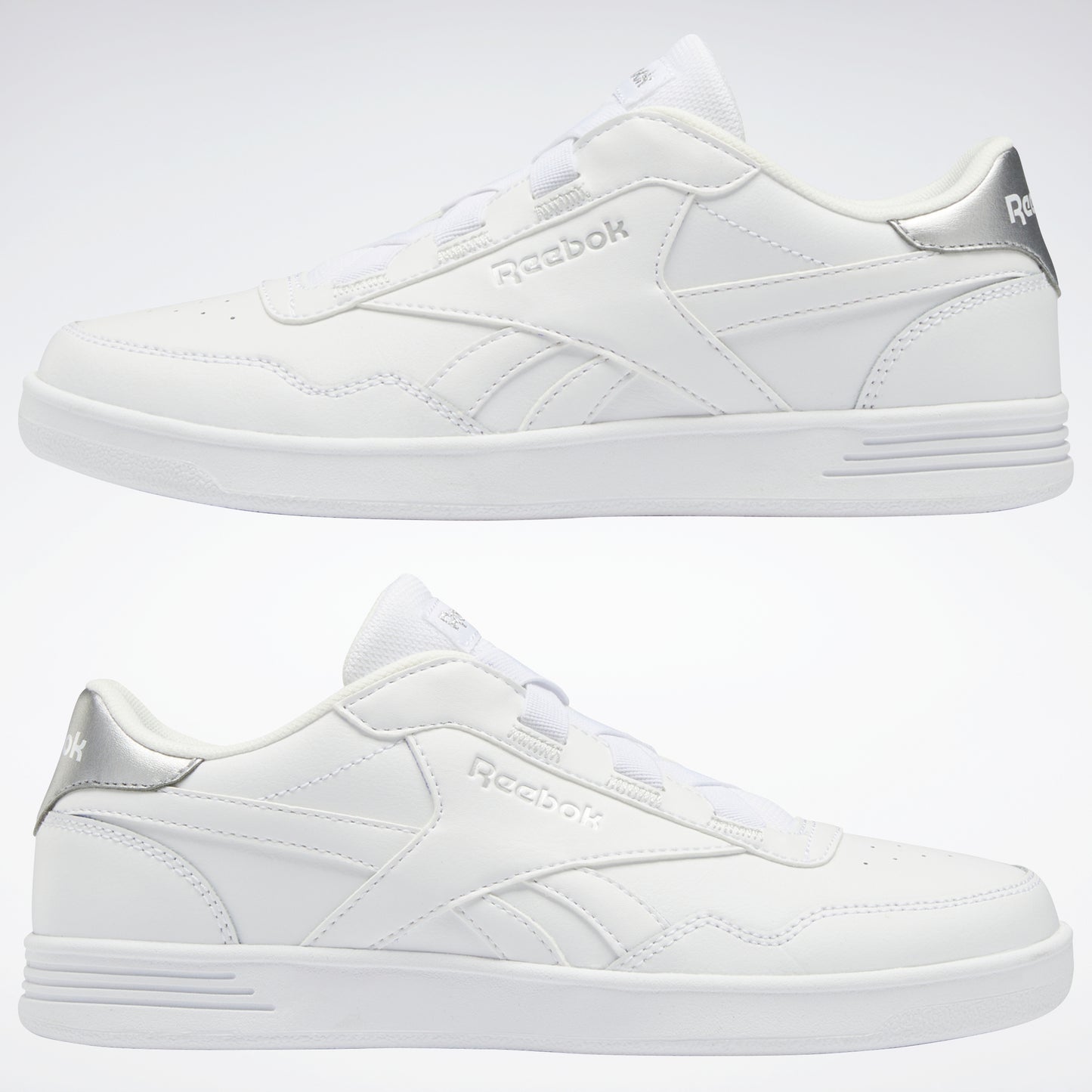 Reebok Footwear Women Reebok Royal Techque T Elastic Shoes White/Silver Met./White