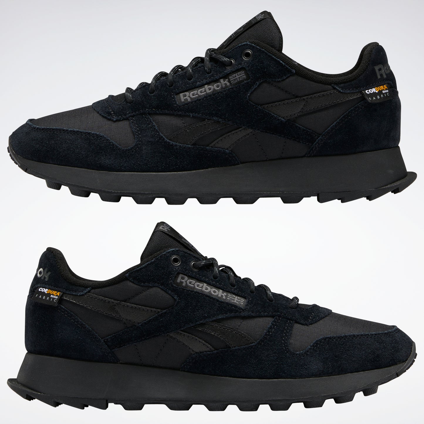 Reebok Footwear Men Classic Leather Shoes Cblack/Cblack/Purgry